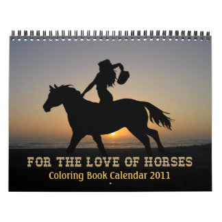Calendrier 2011 des LIVRES DE COLORE DES CHEVAUX