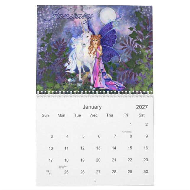 Calendrier 2011 d'imaginaire par Joanne Schempp (Jan 2027)
