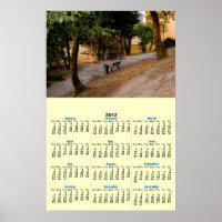 Calendrier 2012 affiche de banc