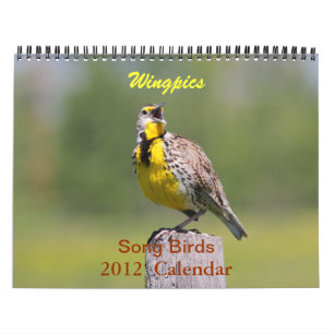 Calendrier 2012 d'oiseaux de chanson de Wingpics