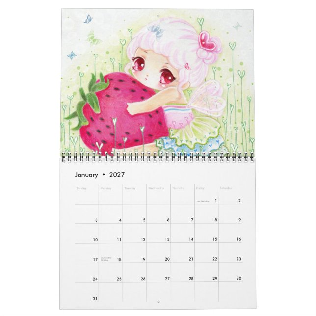 Calendrier 2013 - Belles filles de chibi d'anime (Jan 2027)