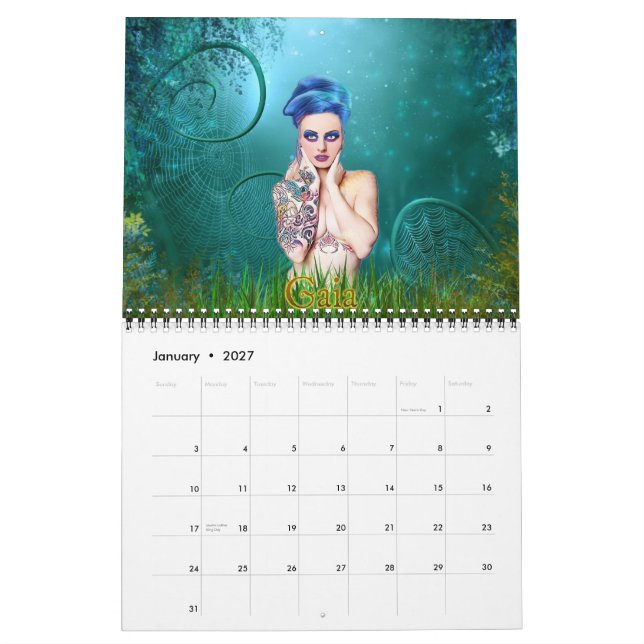 Calendrier 2013 d'art d'imaginaire (Jan 2027)