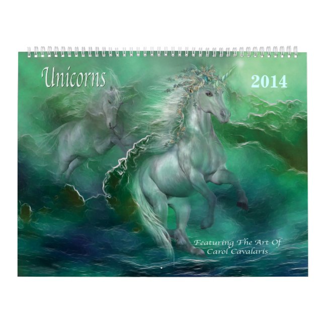 Calendrier 2014 d'art de licornes (Protection)