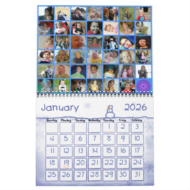 Calendrier 2014 de l'Atrophie musculaire de la col (Jan 2026)