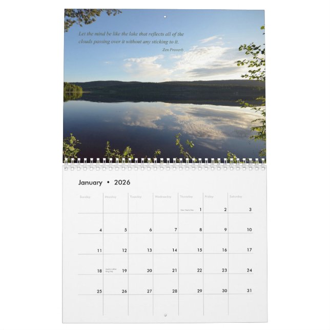 Calendrier 2014 de zen (Jan 2026)