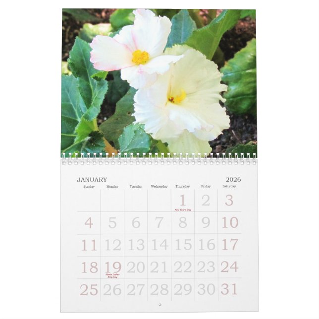 Calendrier 2014 floral de jardin anglais (Jan 2026)