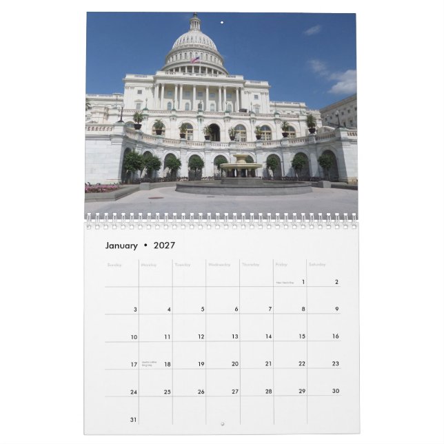 Calendrier 2015 Avec Vacances - Villes Mondiales (Jan 2027)