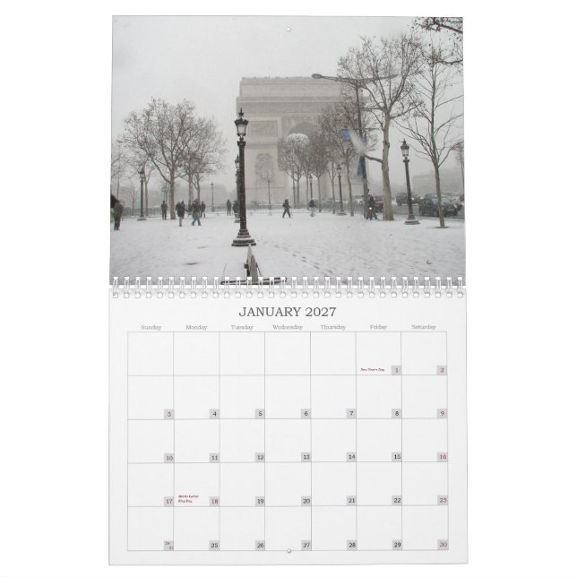Calendrier 2015 Calender Paris, France (Jan 2027)
