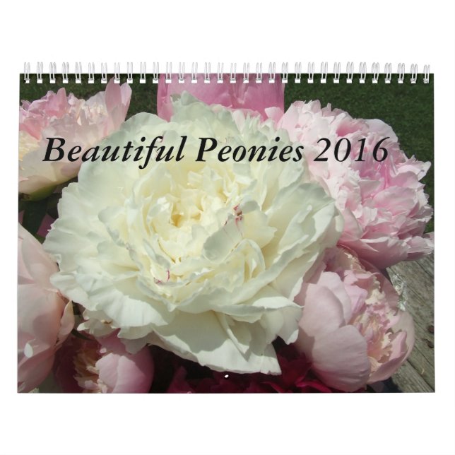 Calendrier 2015 de fleur de pivoines (Protection)