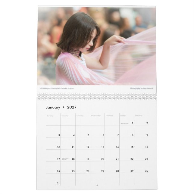 Calendrier 2015 de la photo d'Amy (Jan 2027)