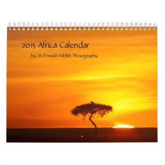 Calendrier 2015 de l'Afrique par la faune de