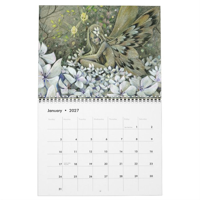 Calendrier 2015 de l'art de la fée lunaire (Jan 2027)