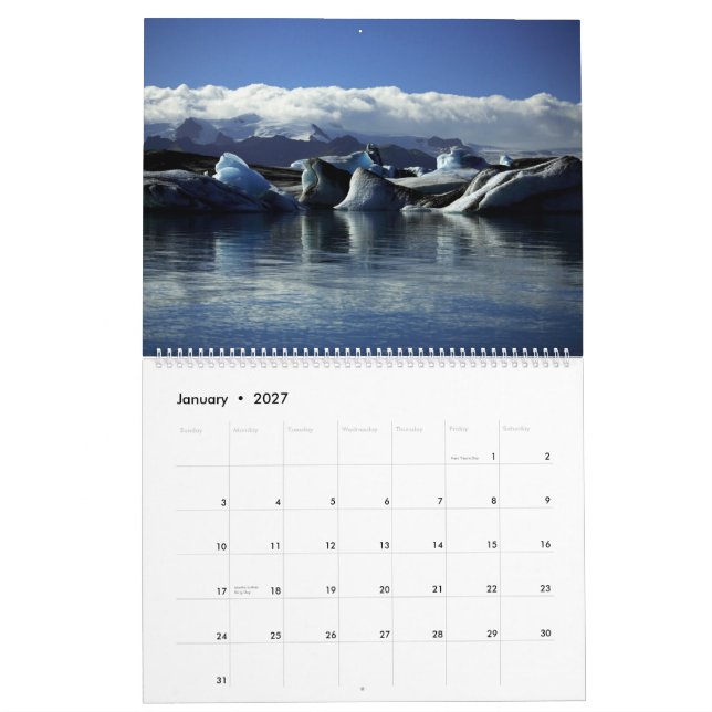Calendrier 2015 de l'Islande (Jan 2027)