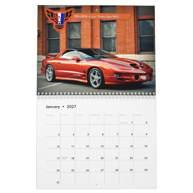 Calendrier 2015 du Michigan FBody ! (Jan 2027)