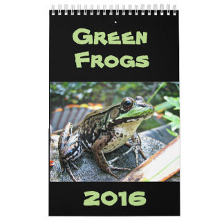 Calendrier 2016 de grenouilles vertes