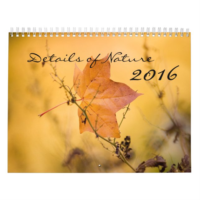Calendrier 2016 de nature (Protection)