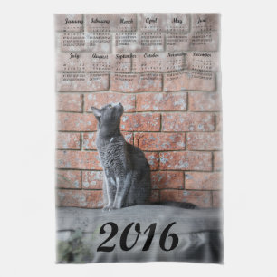 calendrier 2016 de serviette de cuisine