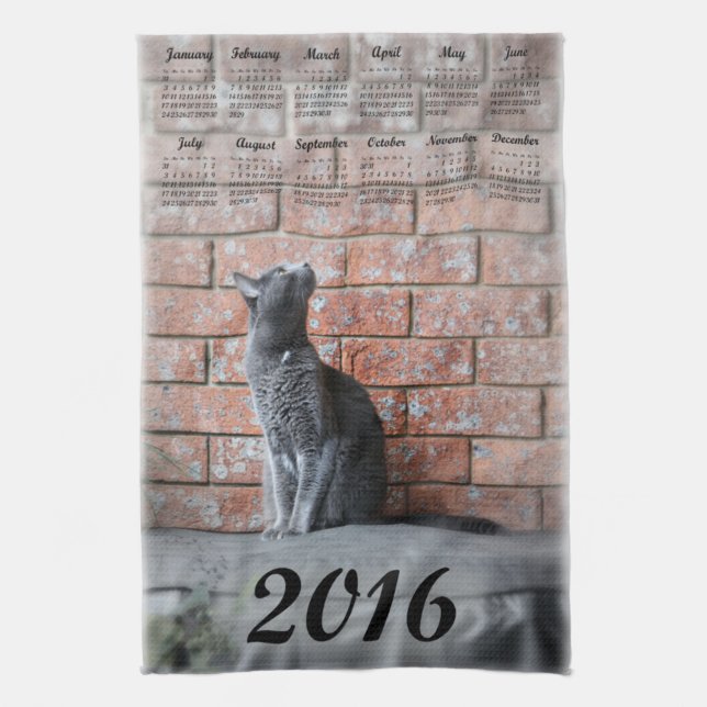 calendrier 2016 de serviette de cuisine (Vertical)