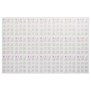 Calendrier 2016 sur TISSU avec police de tissu