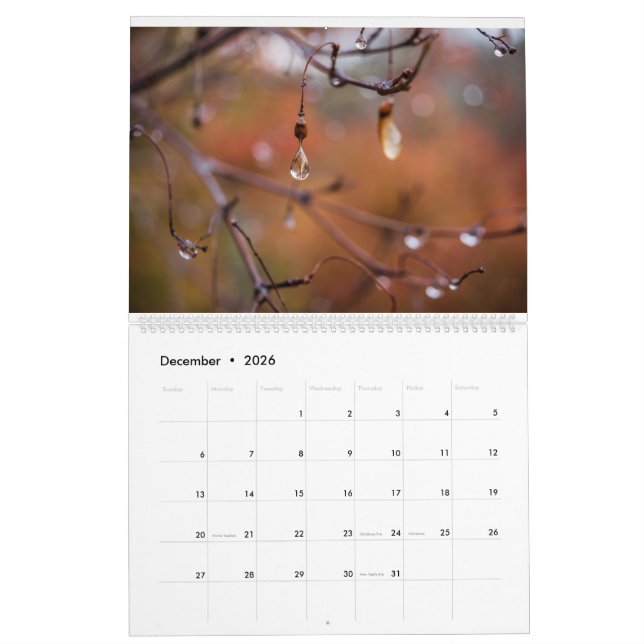 Calendrier 2017 calendrier, photos par Eric Johnson (Dec 2026)