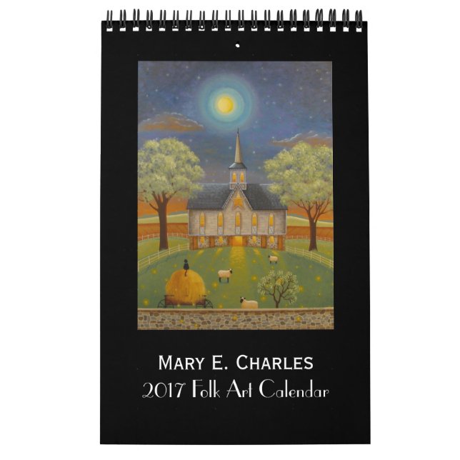 Calendrier 2017 d'art populaire de Mary Charles (Protection)