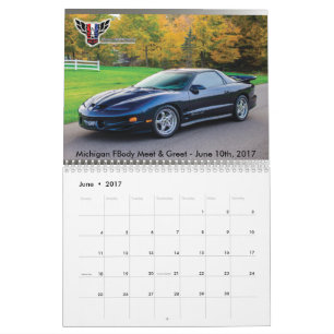 Calendrier 2017 du Michigan FBody