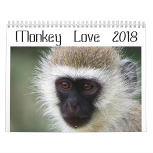 Calendrier 2018 d'amour de singe