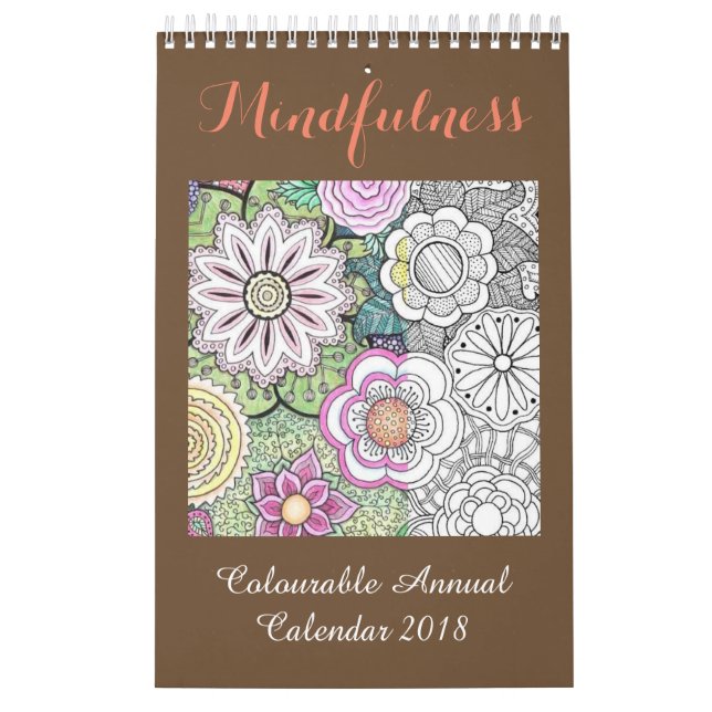 Calendrier 2018 de coloration de Mindfulness (Protection)