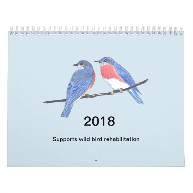 Calendrier 2018 d'oiseau (Protection)
