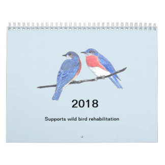 Calendrier 2018 d'oiseau