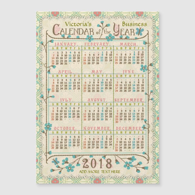 Calendrier 2018 (Voir la description pour la nouve (Devant)