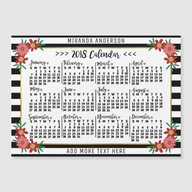 Calendrier 2018 (Voir la description pour la nouve (Devant)