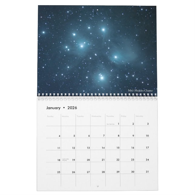 Calendrier 2019 d'astronomie (Jan 2026)
