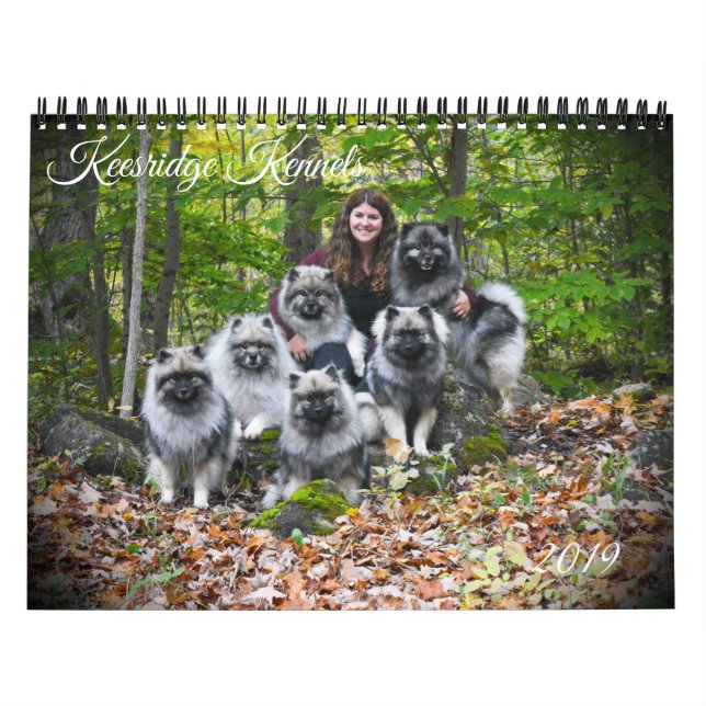 Calendrier 2019 de Keeshond de Keesridge (Protection)