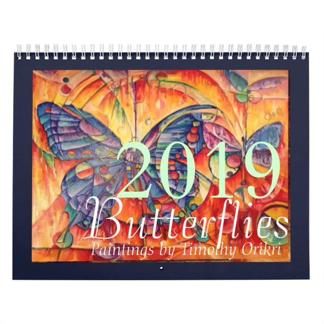Calendrier 2019 de papillon par Timothy Orikri (Protection)