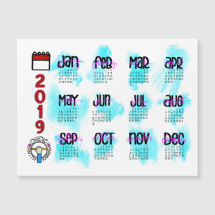 Calendrier 2019 magnétique