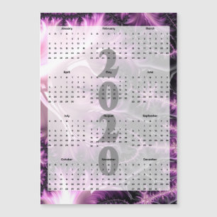 Calendrier 2020 Abstrait fractal magnétique