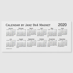 Calendrier 2020 de la fumée blanche par Janz 9x4 M