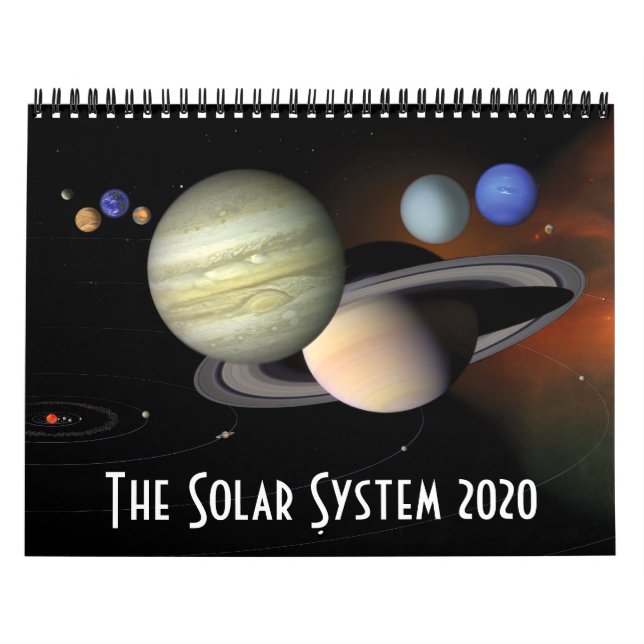 Calendrier 2020 Planètes d'astronomie spatiale du système sol (Protection)