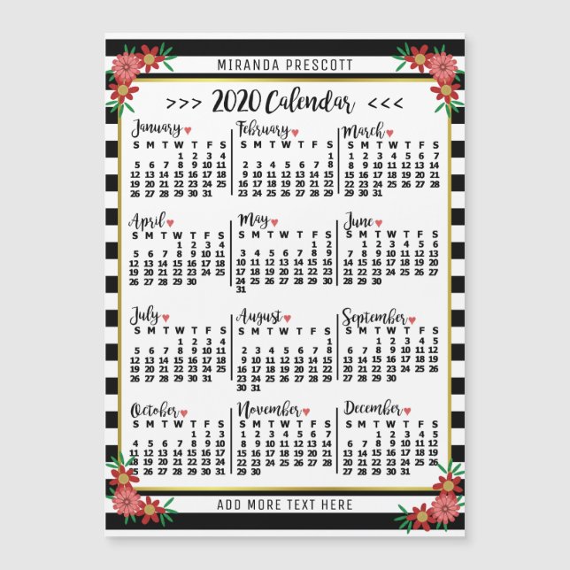 Calendrier 2020 (Voir la description pour la nouve (Devant)