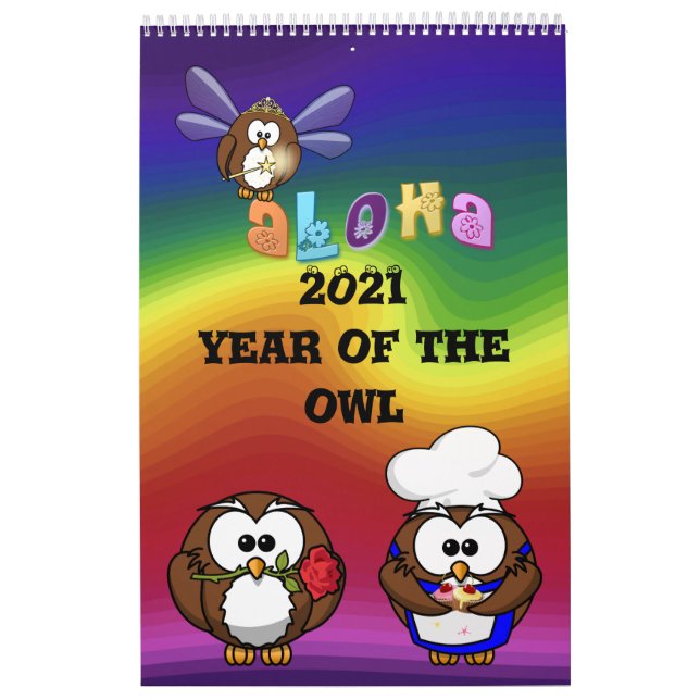 Calendrier 2021 année du hibou (Protection)