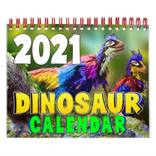 Calendrier 2021 DINOSAUR WORLD CALENDAR : Impression du calen
