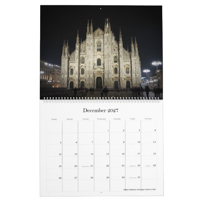 Calendrier 2021 - Italie (Dec 2027)