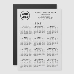 Calendrier 2021 - Logo d'entreprise - Gris de text