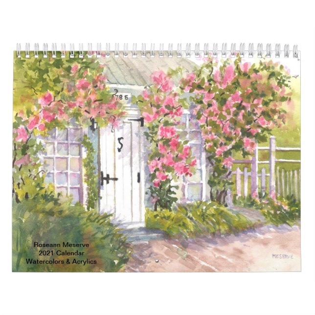 Calendrier 2021 Roseann Meserve Aquarelle/Acryliqu (Protection)