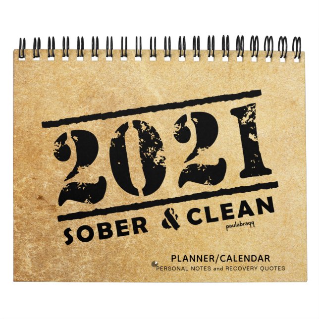 Calendrier 2021 Sober & Clean : Citations de récupération Pla (Protection)