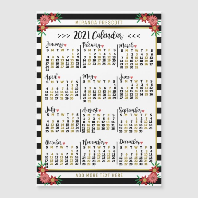 Calendrier 2021 (Voir la description pour la nouve (Devant)