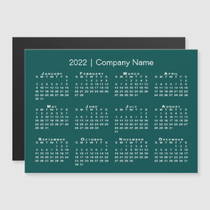 Calendrier 2022 avec nom de société Blue Green Mag