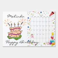 DIY Familles Amis Anniversaire Anniversaire Calendrier Signature