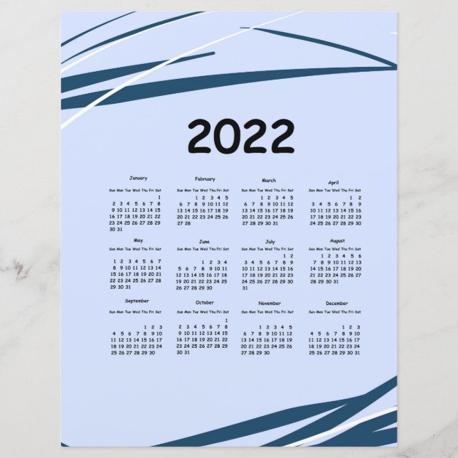Calendrier 2022. Planification d'entreprise, conce (Devant)